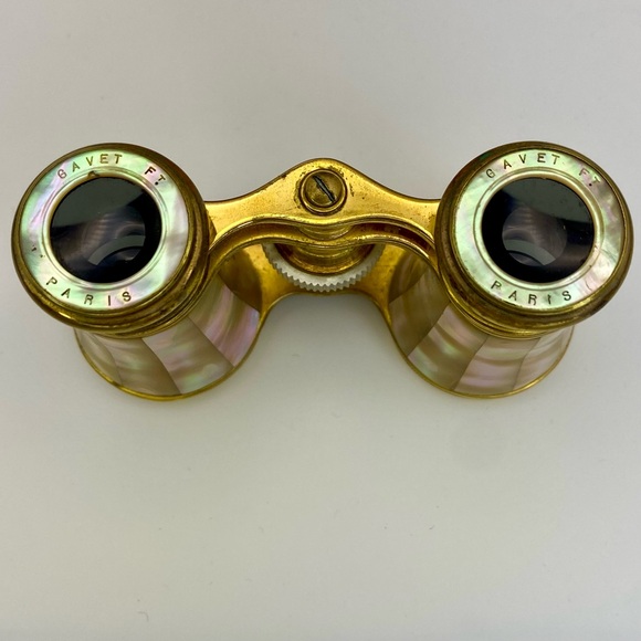 Antique brass and mother of pearl opera glasses, made in France - Picture 5 of 16